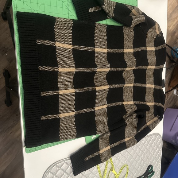 Womens Fashion Nova Cardigan Size Large How You Plaid Me Long Sleeve Open Front - Picture 6 of 6